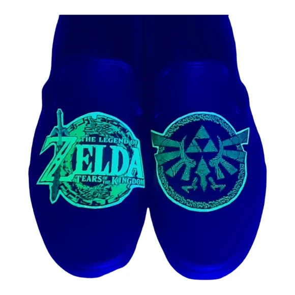 Vans Custom Glow in the dark Zelda Tears of the Kingdom black leather shoes 8.5 - Picture 3 of 16